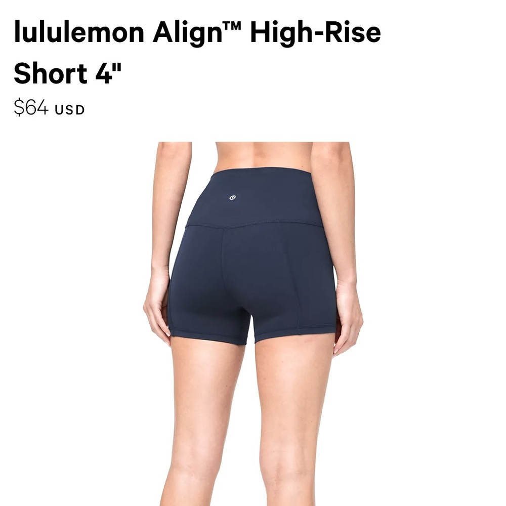Lululemon Align Shorts Size 6 4”